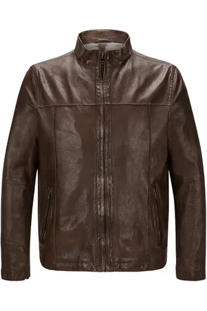 Milestone Herren Lederjacke unifarben