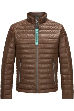 Milestone Herren Lederjacke unifarben