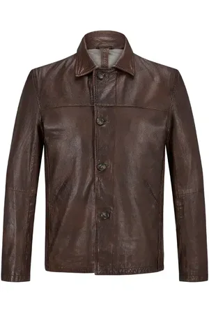Milestone Herren Lederjacke unifarben