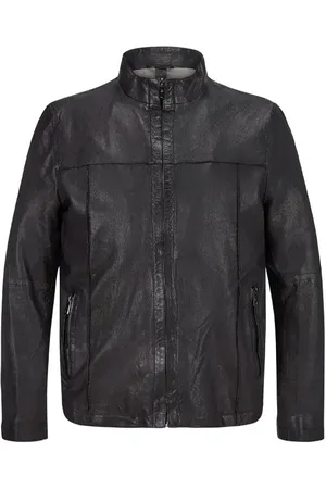 Milestone Herren Lederjacke unifarben