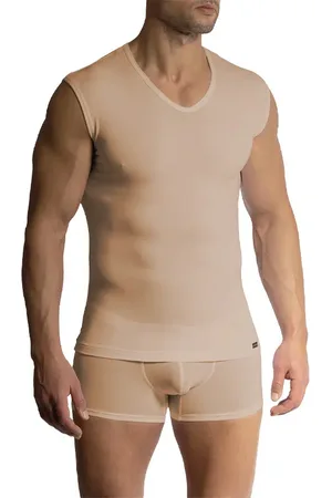 OLAF BENZ Herren V-Shirt Baumwolle & Mix unifarben