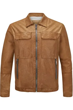 Milestone Herren Lederjacke unifarben