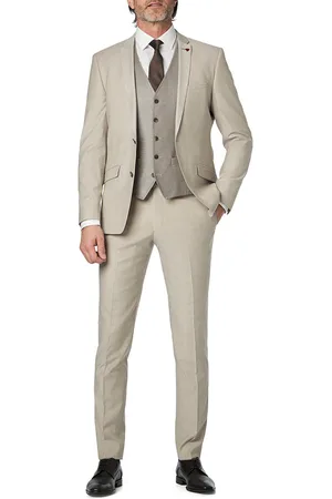 Roy Robson Herren Anzug meliert Slim Fit