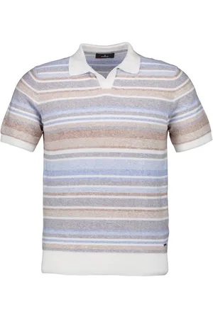 Ragman Herren Polo-Shirt gestreift