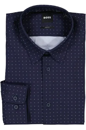HUGO BOSS Herren Hemd gemustert Slim Fit