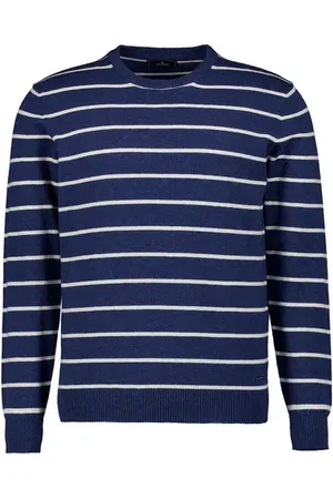 Ragman Herren Pullover Gestreift