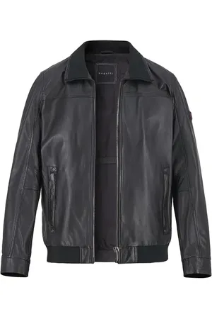 Bugatti Herren Lederjacke unifarben