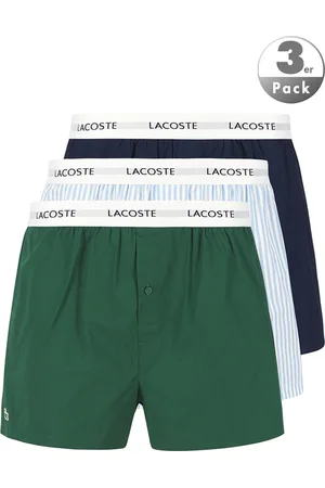 Lacoste Herren Boxershorts Reine Baumwolle Gemustert,Gestreift