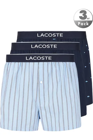 Lacoste Herren Boxershorts Reine Baumwolle Gemustert,Gestreift