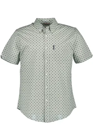 Ben Sherman Herren Kurzarmhemd gemustert