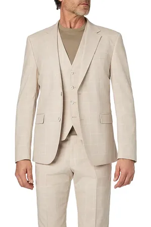Strellson Herren Sakko kariert Slim Fit