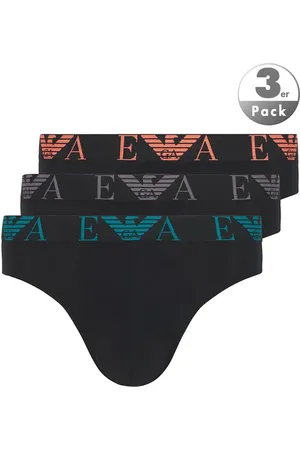 Emporio Armani Herren Slips Baumwolle & Mix unifarben