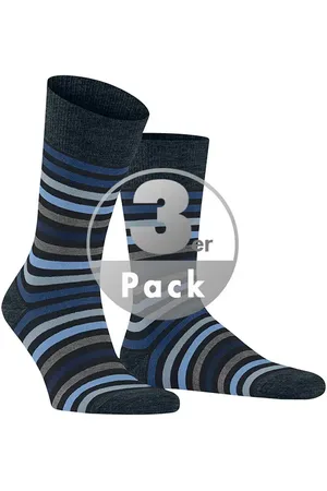 Falke Herren Socken Schur-Wolle Gestreift