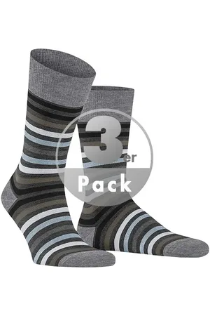 Falke Herren Socken Schur-Wolle Gestreift