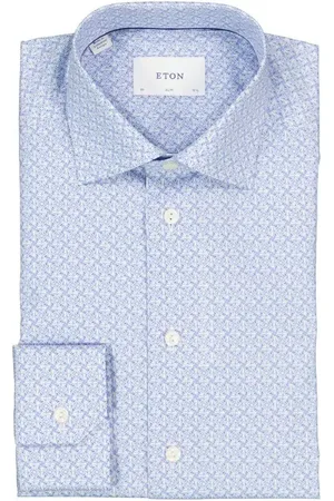 Eton Herren Hemd gemustert Slim Fit