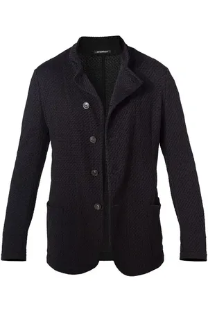 Emporio Armani Herren Strick-Sakko unifarben
