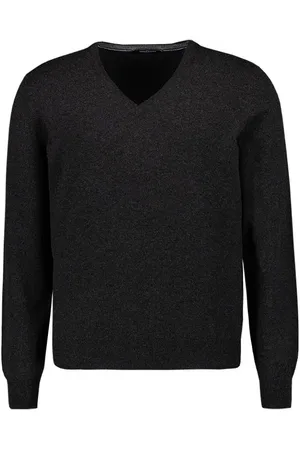 Gran Sasso Herren V-Pullover unifarben