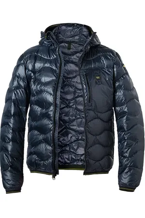 Blauer Herren Jacken unifarben