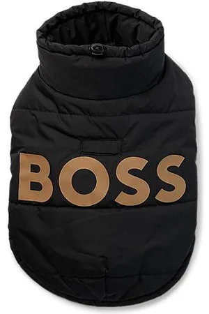 HUGO BOSS Wattierte Hunde-Jacke mit kontrastfarbenem Logo