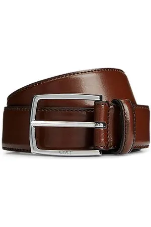 HUGO BOSS Gürtel aus poliertem italienischem Leder mit Nahtdetails