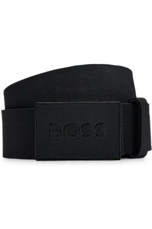 HUGO BOSS Gürtel aus italienischem Leder mit strukturierter Koppelschließe