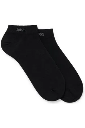 HUGO BOSS Knöchellange Socken aus elastischem Baumwoll-Mix im Zweier-Pack