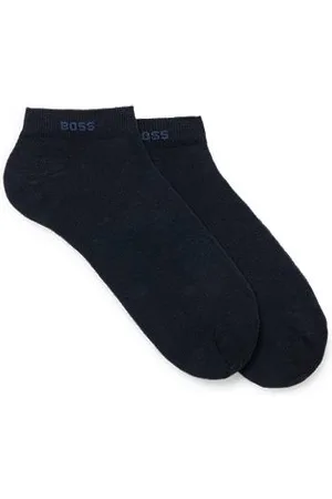HUGO BOSS Knöchellange Socken aus elastischem Baumwoll-Mix im Zweier-Pack