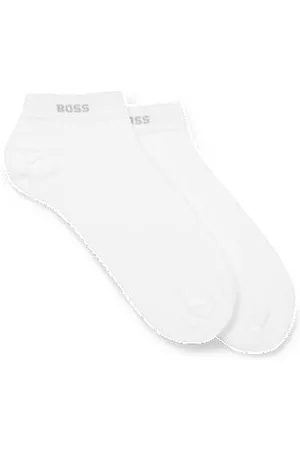 HUGO BOSS Knöchellange Socken aus elastischem Baumwoll-Mix im Zweier-Pack