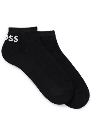 HUGO BOSS Knöchellange Socken aus elastischem Baumwoll-Mix im Zweier-Pack