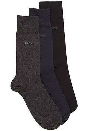 HUGO BOSS Dreier-Pack mittelhohe Socken aus Stretch-Gewebe