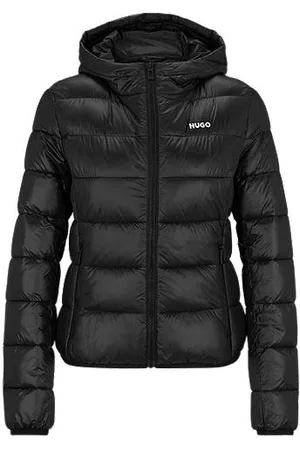 HUGO BOSS Wasserabweisende Steppjacke mit kontrastfarbenem Logo