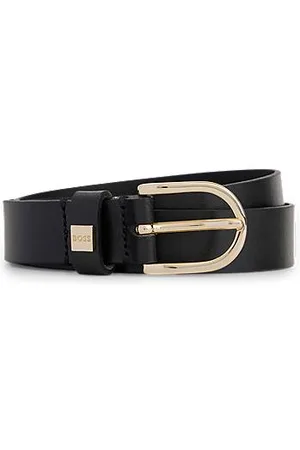 HUGO BOSS Gürtel aus italienischem Leder mit goldfarbener Schließe
