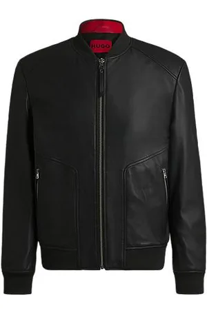 HUGO BOSS Slim-Fit Bomberjacke aus Leder