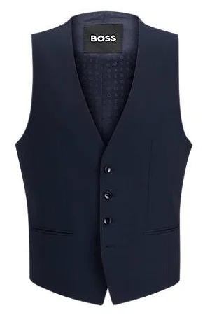 HUGO BOSS Slim-Fit Weste aus Stretch-Schurwolle