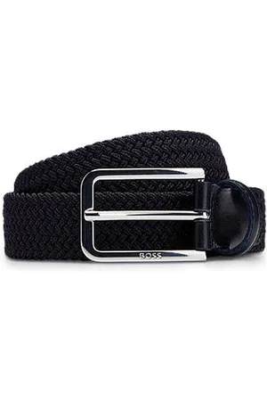 HUGO BOSS Webgürtel mit Leder-Details