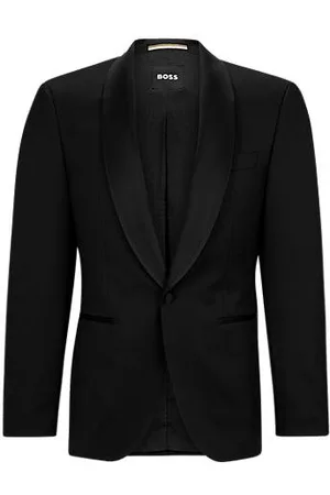 HUGO BOSS Regular-Fit Smoking-Jackett aus Schurwoll-Serge