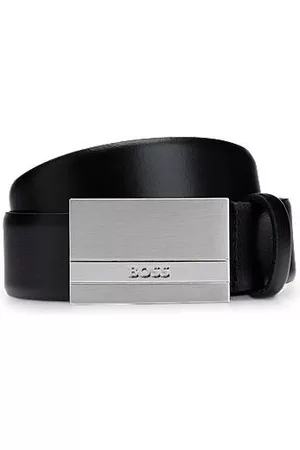 HUGO BOSS Gürtel aus italienischem Leder mit Logo-Koppelschließe
