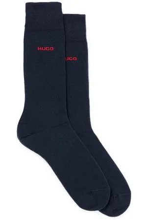 HUGO BOSS Mittelhohe Socken aus elastischem Baumwoll-Mix im Zweier-Pack
