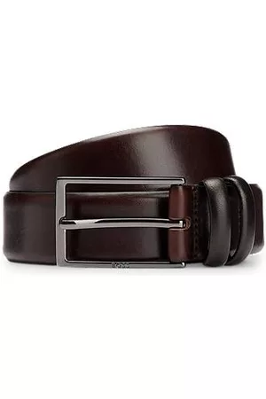 HUGO BOSS Gürtel aus pflanzlich gegerbtem Leder mit Metall-Details