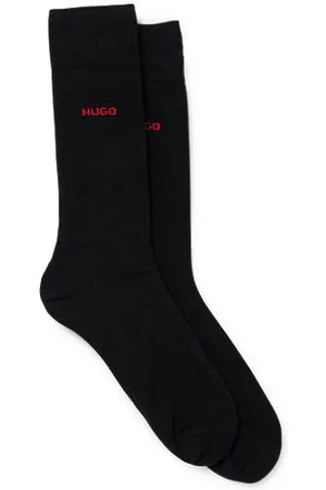 HUGO BOSS Mittelhohe Socken aus elastischem Baumwoll-Mix im Zweier-Pack