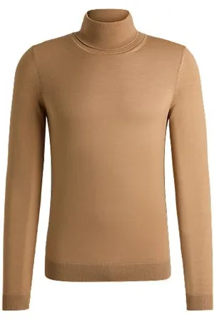 HUGO BOSS Regular-Fit Rollkragenpullover aus Merinowolle