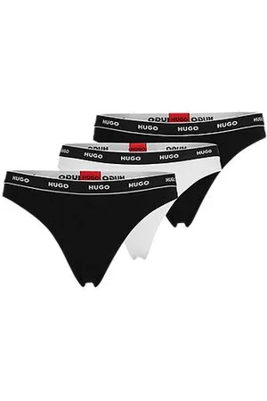 HUGO BOSS Dreier-Pack Tangas mit Logos am Bund