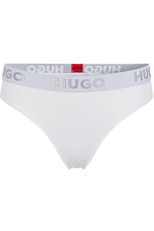 HUGO BOSS String aus Stretch-Baumwolle mit Logos am Bund