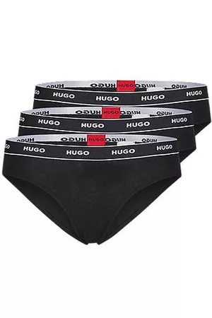 HUGO BOSS Dreier-Pack Slips aus Stretch-Baumwolle mit Logo-Bund