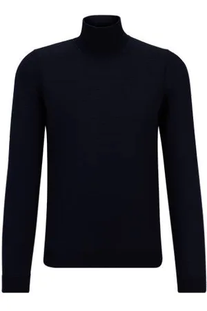 HUGO BOSS Regular-Fit Rollkragenpullover aus Merinowolle