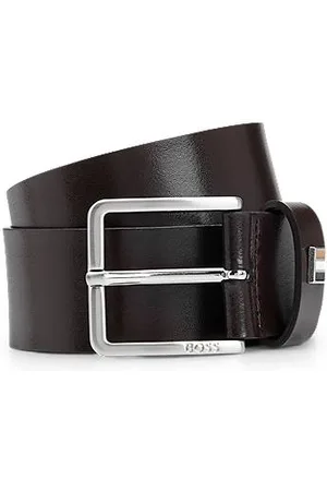 HUGO BOSS Gürtel aus italienischem Leder mit Signature-Streifen-Detail an der Schlaufe