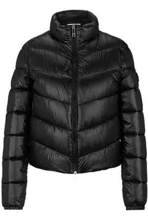 HUGO BOSS Wattierte Jacke mit wasserabweisendem Finish und Zwei-Wege-Reißverschluss