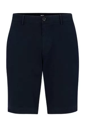 HUGO BOSS Slim-Fit Shorts aus elastischer Baumwoll-Gabardine