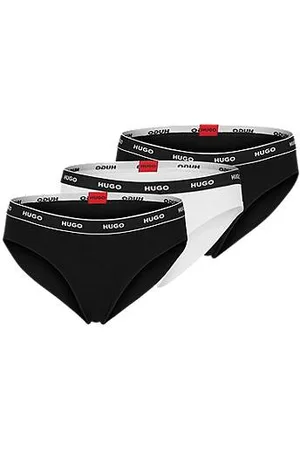 HUGO BOSS Dreier-Pack Slips aus Stretch-Baumwolle mit Logo-Bund