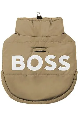 HUGO BOSS Wattierte Hunde-Jacke mit kontrastfarbenem Logo